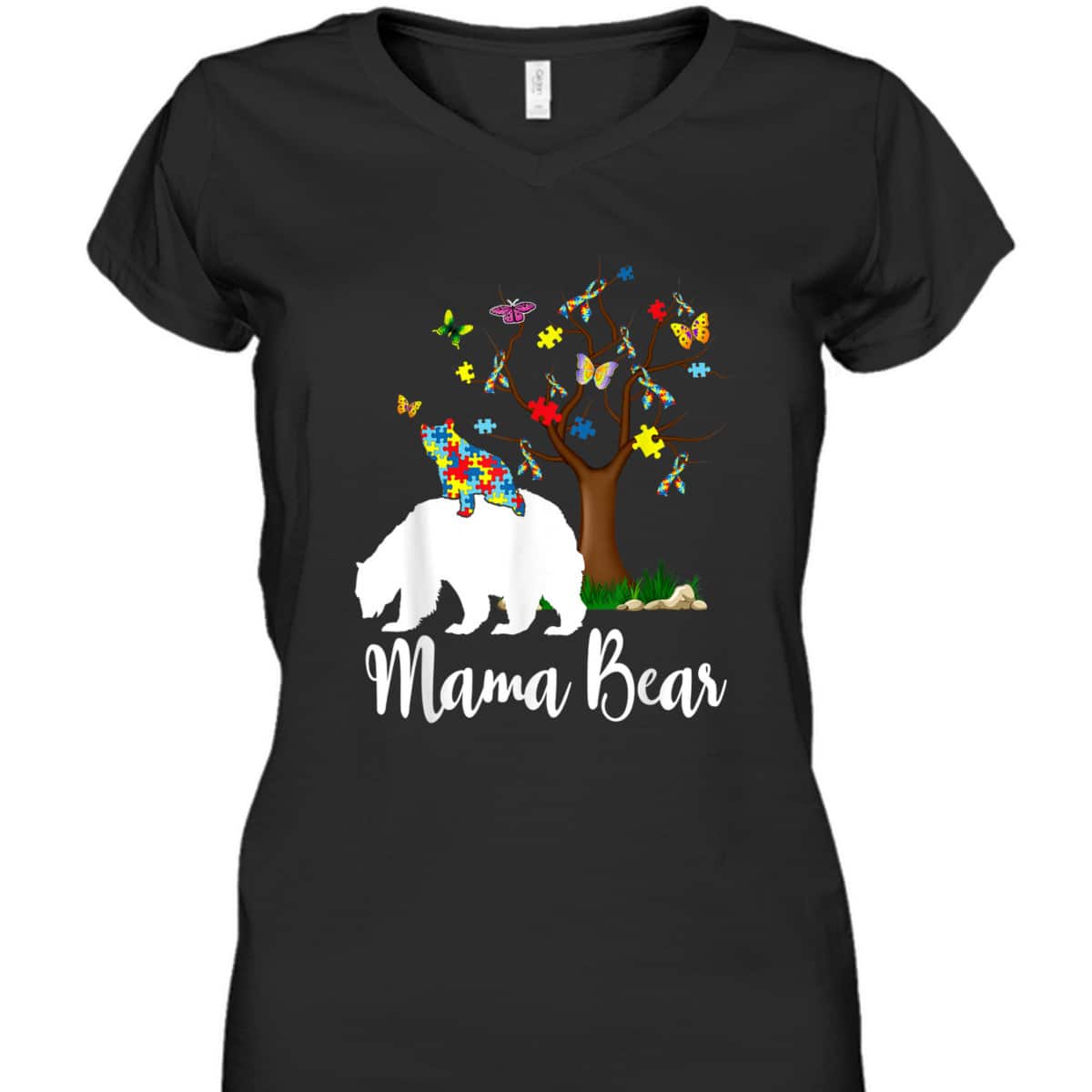 Mama Bear Autism Awareness Love Support T-Shirt Mama Bear Autism Awareness Love Support T-Shirt