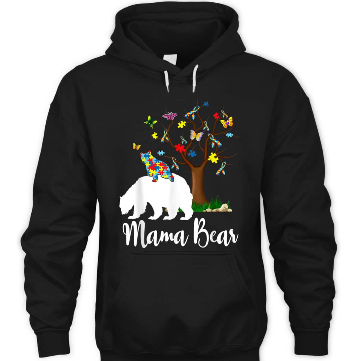 Mama Bear Autism Awareness Love Support T-Shirt