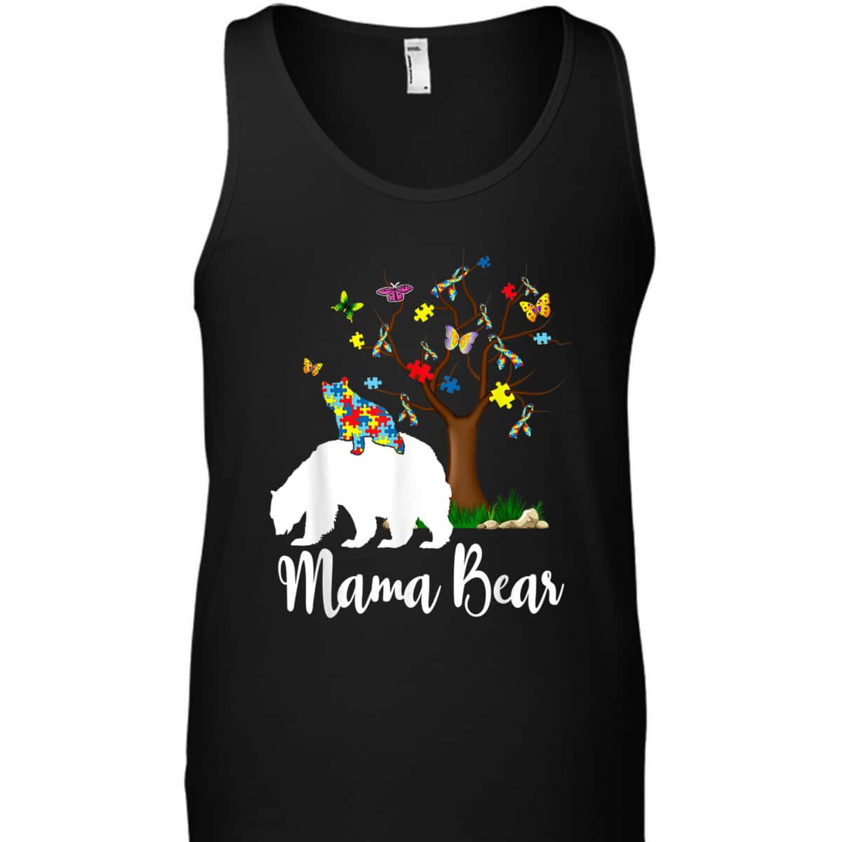 Mama Bear Autism Awareness Love Support T-Shirt