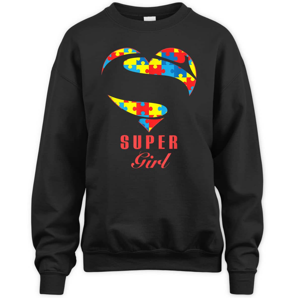 Super Girl Autism Awareness Gifts Autism Heart T-Shirt Super Girl Autism Awareness Gifts Autism Heart T-Shirt