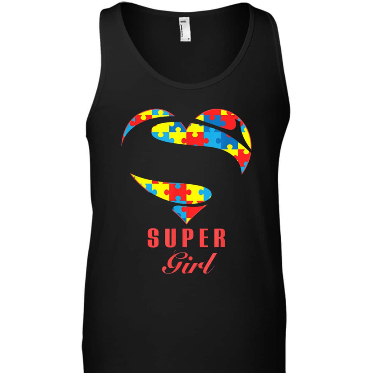 Super Girl Autism Awareness Gifts Autism Heart T-Shirt Super Girl Autism Awareness Gifts Autism Heart T-Shirt