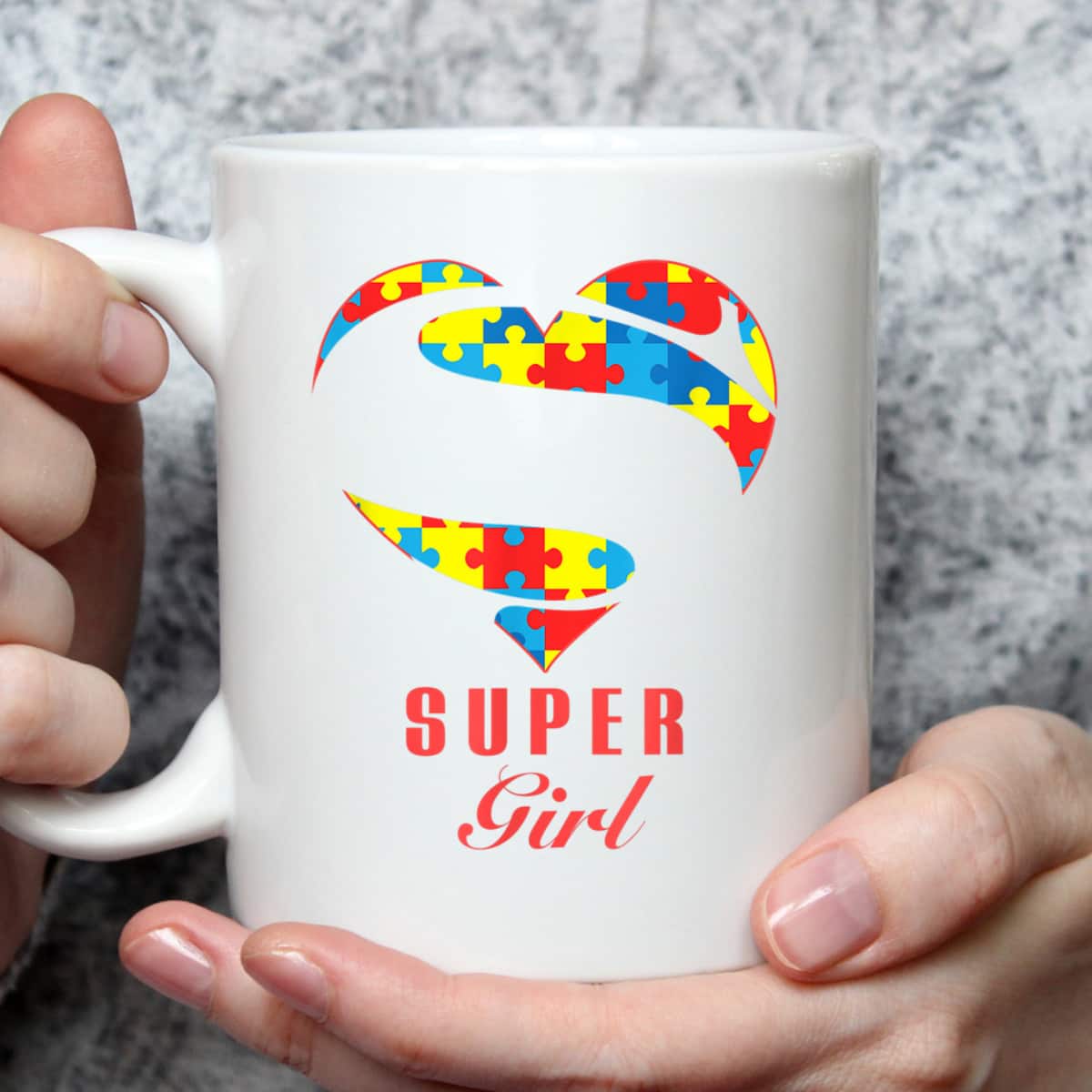 Super Girl Autism Awareness Gifts Autism Heart T-Shirt
