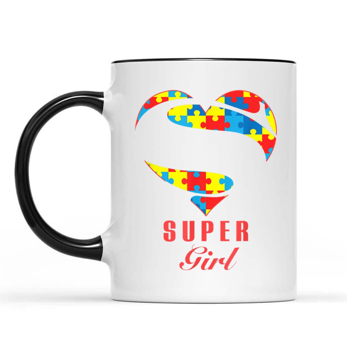 Super Girl Autism Awareness Gifts Autism Heart T-Shirt
