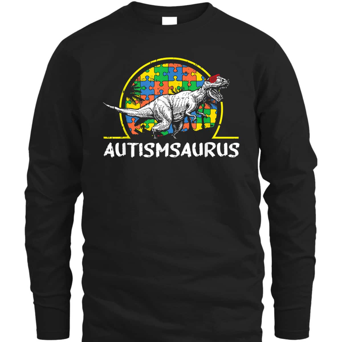 Dino-saur Autism Awareness Gifts For Kids Cute T-Rex Saurus T-Shirt