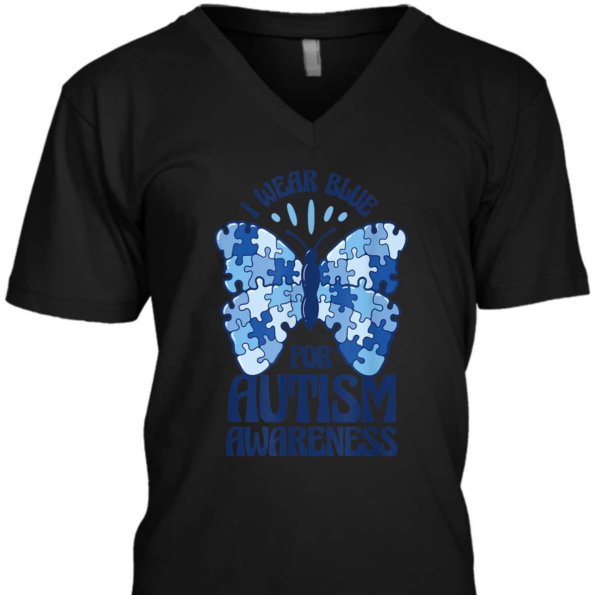 Autism Awareness Blue Puzzle Butterfly Autism Awareness T-Shirt Autism Awareness Blue Puzzle Butterfly Autism Awareness T-Shirt