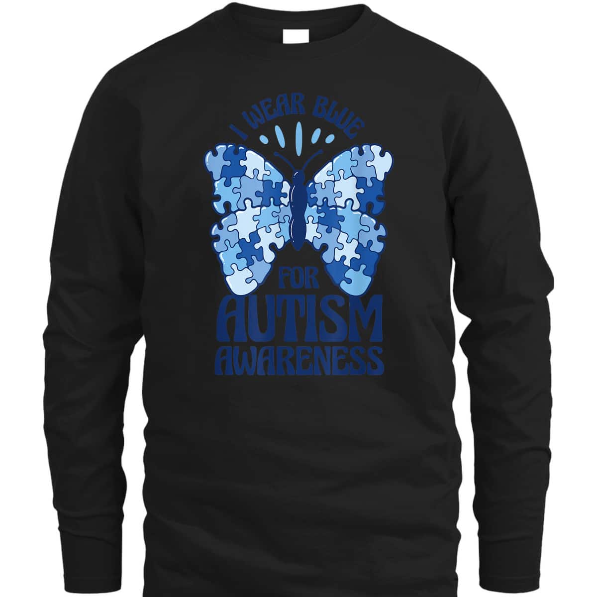 Autism Awareness Blue Puzzle Butterfly Autism Awareness T-Shirt Autism Awareness Blue Puzzle Butterfly Autism Awareness T-Shirt