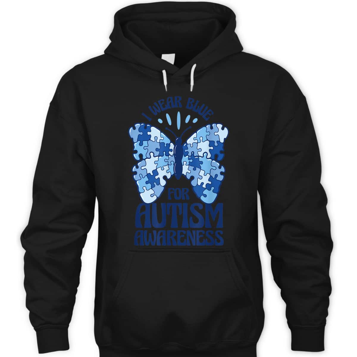 Autism Awareness Blue Puzzle Butterfly Autism Awareness T-Shirt