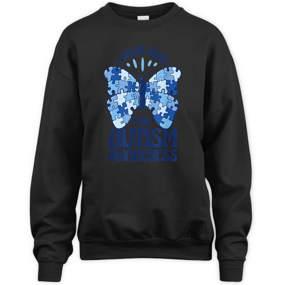 Autism Awareness Blue Puzzle Butterfly Autism Awareness T-Shirt