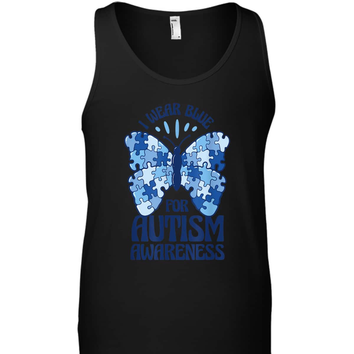 Autism Awareness Blue Puzzle Butterfly Autism Awareness T-Shirt Autism Awareness Blue Puzzle Butterfly Autism Awareness T-Shirt