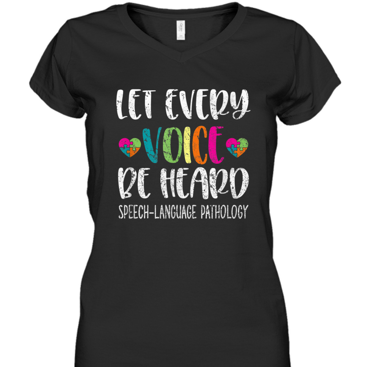 Autism Awareness Let Every Voice Be Heart Speech LAnguage Pathology T-Shirt