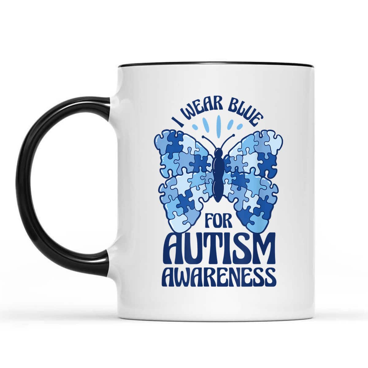 Autism Awareness Blue Puzzle Butterfly Autism Awareness T-Shirt