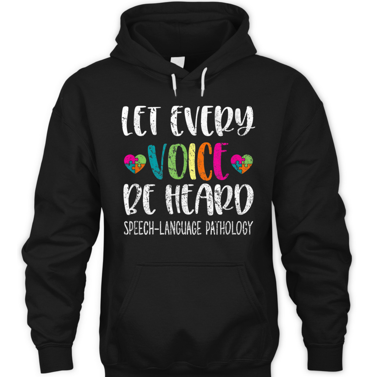 Autism Awareness Let Every Voice Be Heart Speech LAnguage Pathology T-Shirt