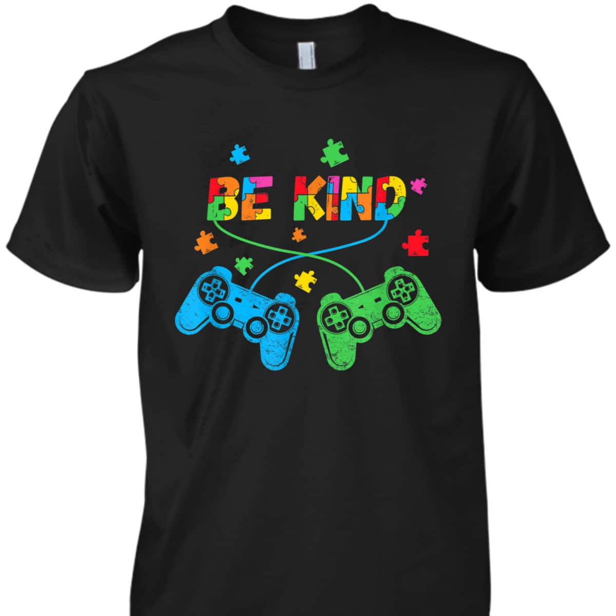 Vintage Video Gamer Puzzle Piece Autism Awareness Be Kind T-Shirt Vintage Video Gamer Puzzle Piece Autism Awareness Be Kind T-Shirt