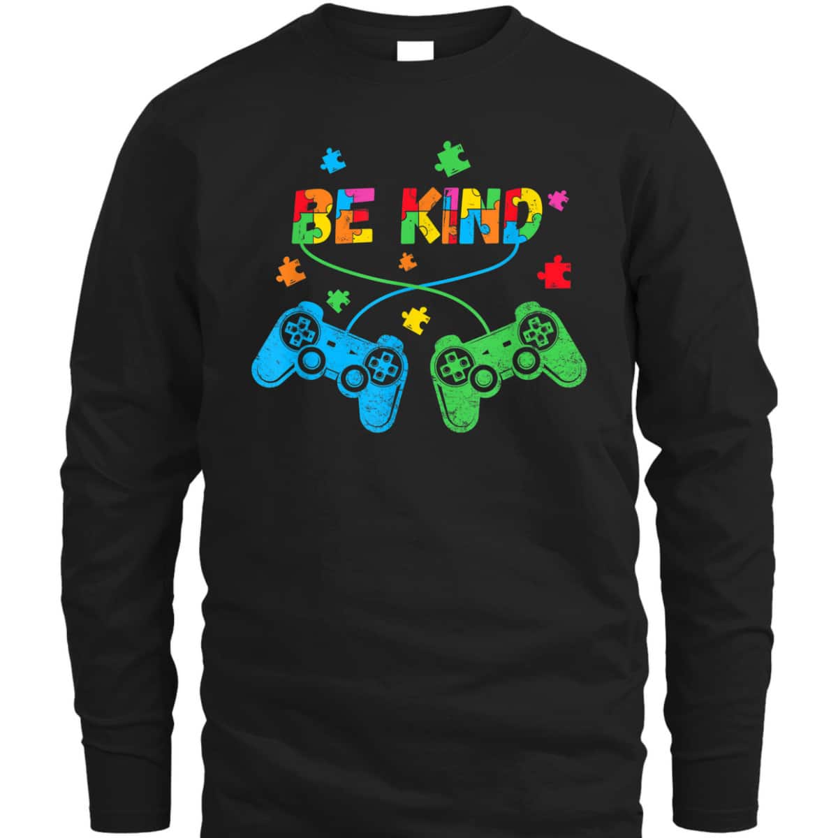 Vintage Video Gamer Puzzle Piece Autism Awareness Be Kind T-Shirt Vintage Video Gamer Puzzle Piece Autism Awareness Be Kind T-Shirt