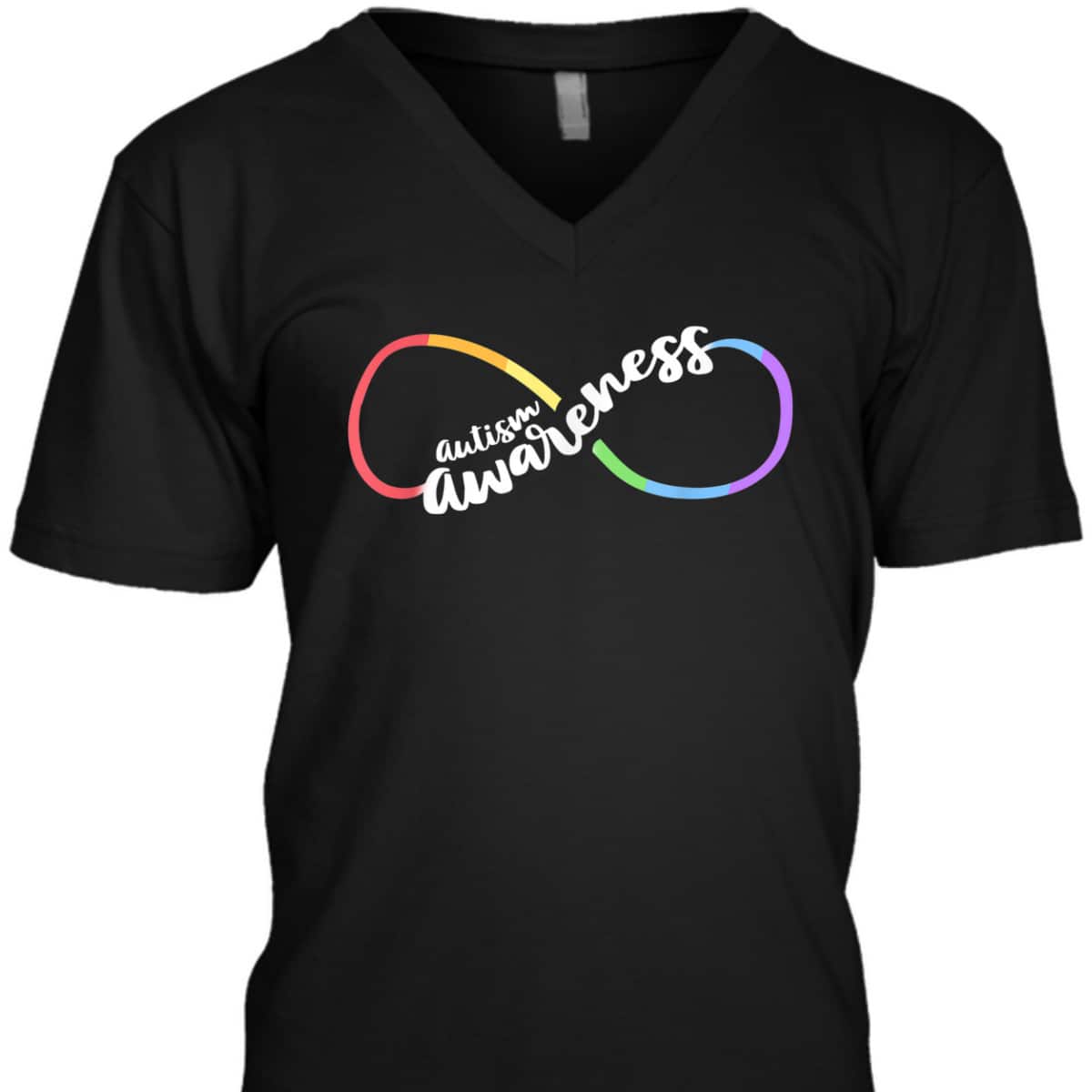 Autism Awareness Autistic Acceptance Rainbow Infinity Symbol T-Shirt