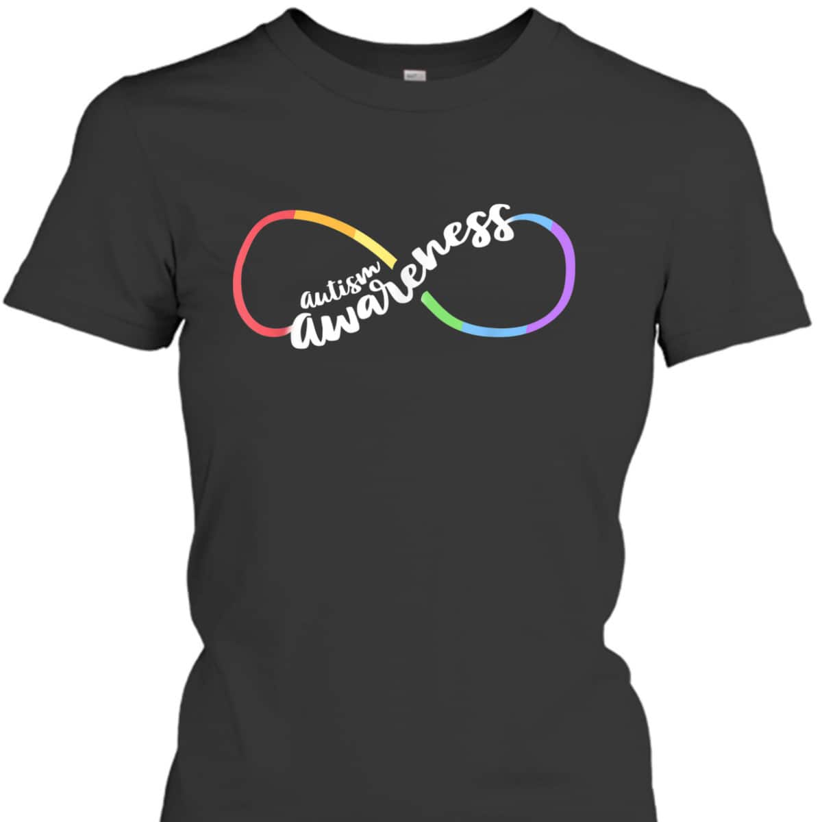 Autism Awareness Autistic Acceptance Rainbow Infinity Symbol T-Shirt