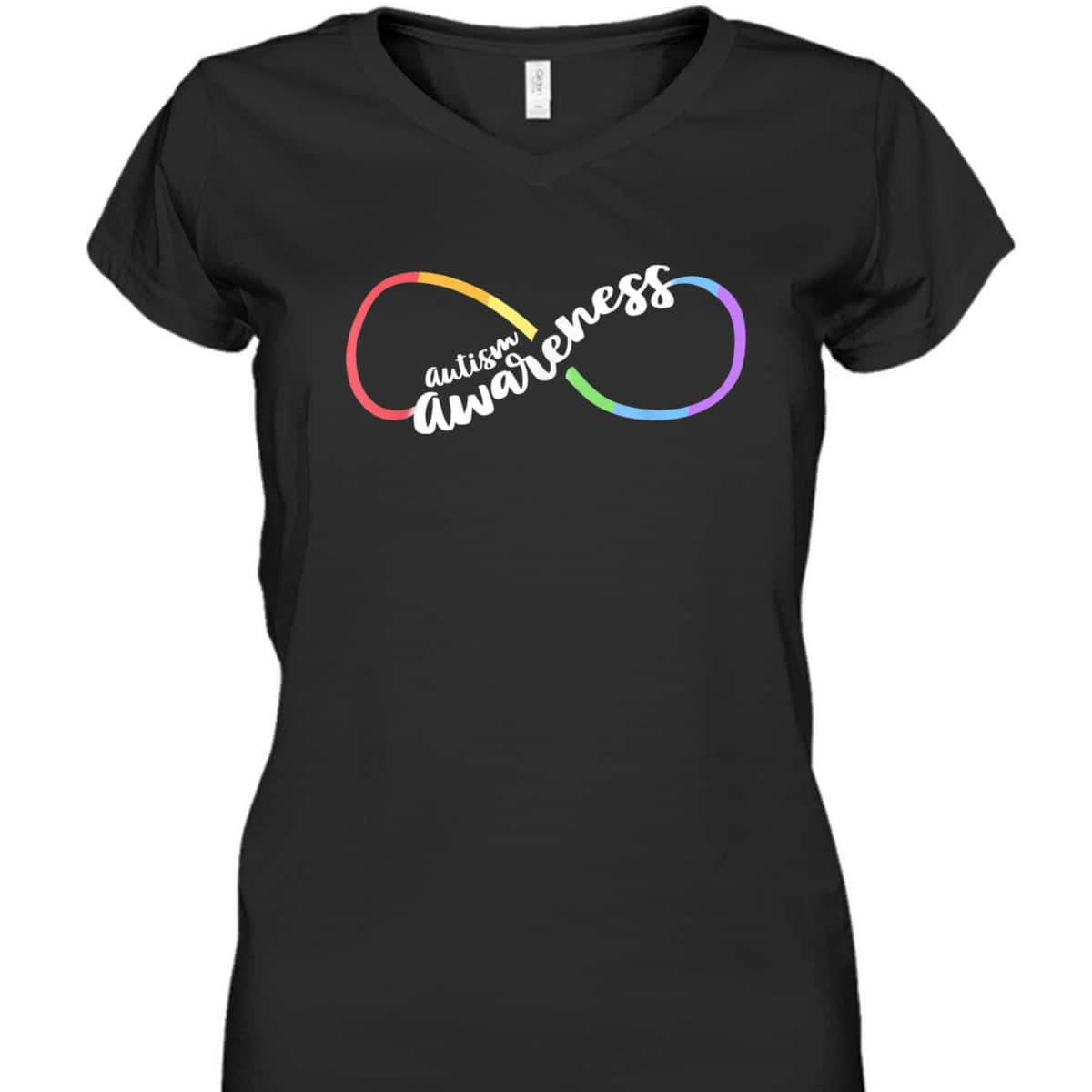 Autism Awareness Autistic Acceptance Rainbow Infinity Symbol T-Shirt