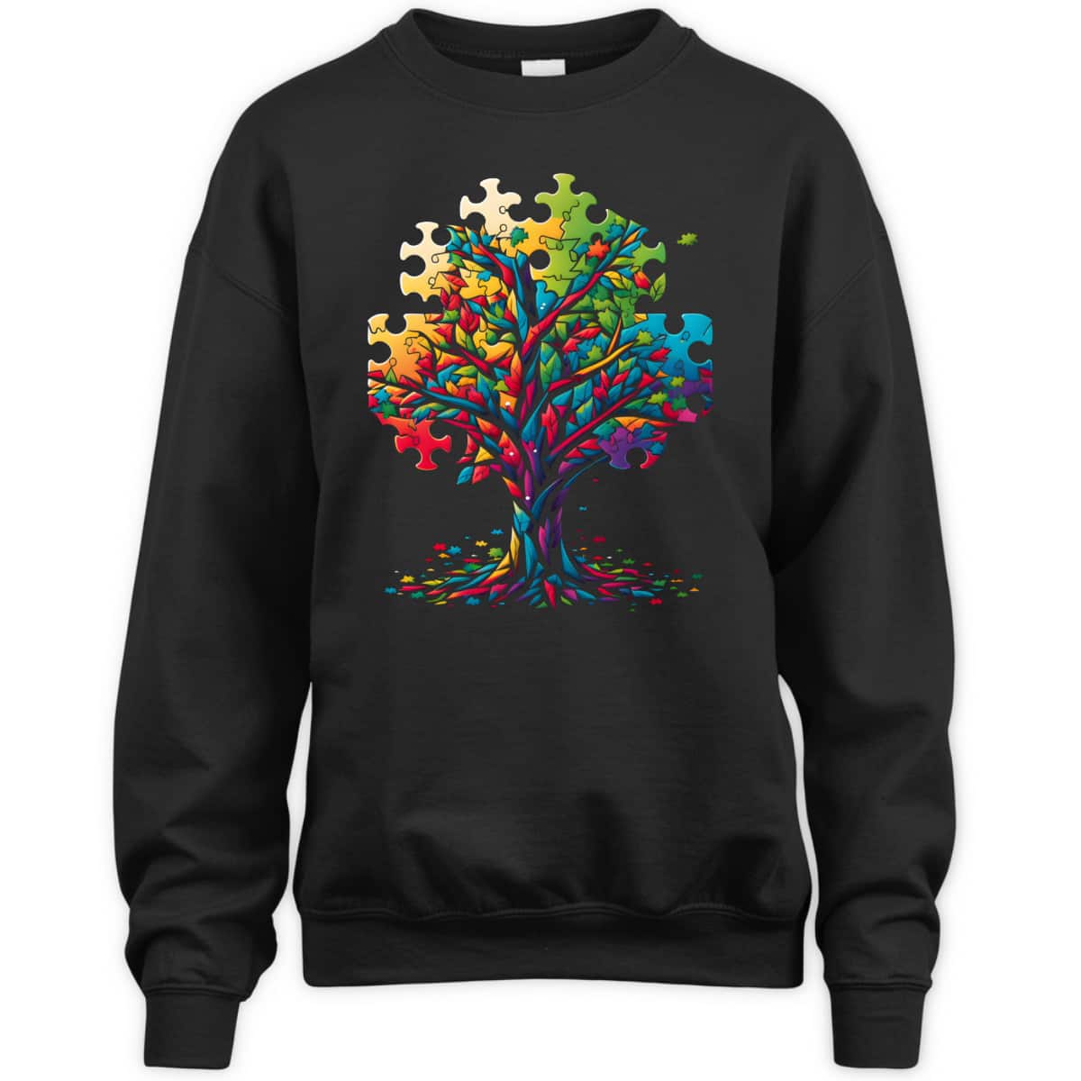 Neurodiversity Autism Awareness Colorful Tree Puzzle Pieces T-Shirt Neurodiversity Autism Awareness Colorful Tree Puzzle Pieces T-Shirt