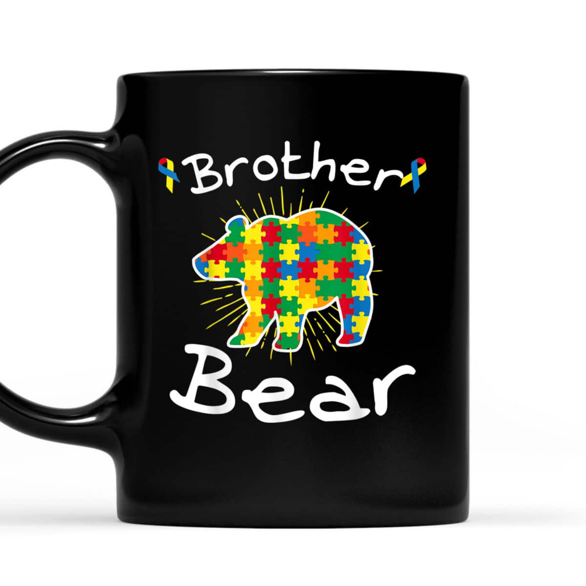 Brother Bear Puzzle Piece Cool Autism Awareness Gift T-Shirt