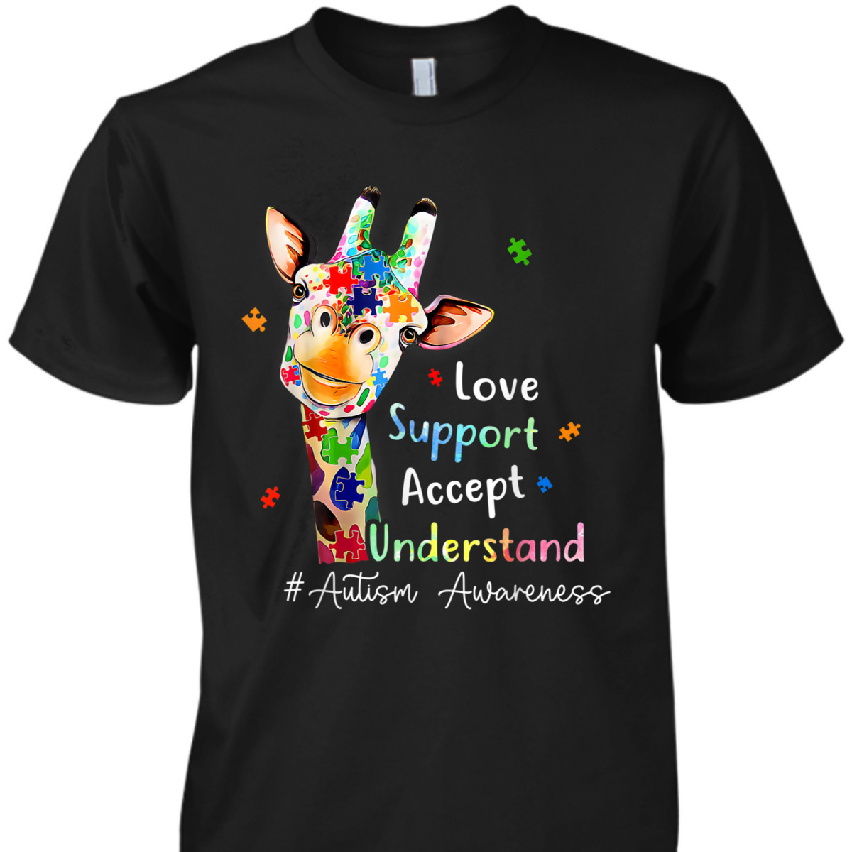 Autism Love Support Accept Understand Autism Awareness T-Shirt