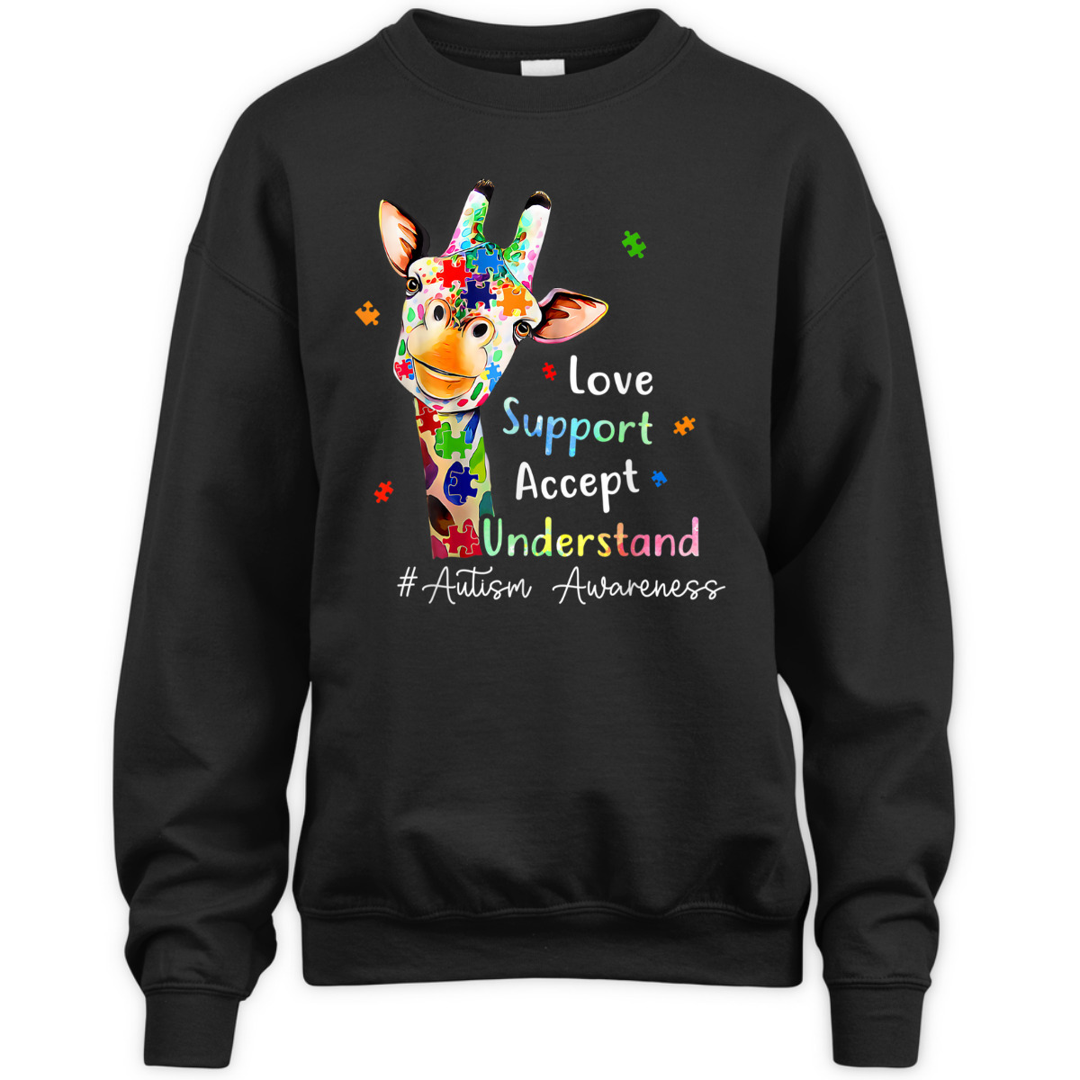 Autism Love Support Accept Understand Autism Awareness T-Shirt
