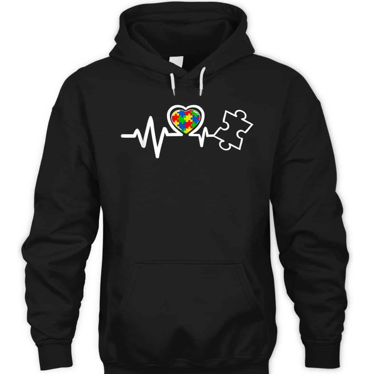 Heart Puzzle Piece Heartbeat Cool Autism Awareness T-Shirt Heart Puzzle Piece Heartbeat Cool Autism Awareness T-Shirt