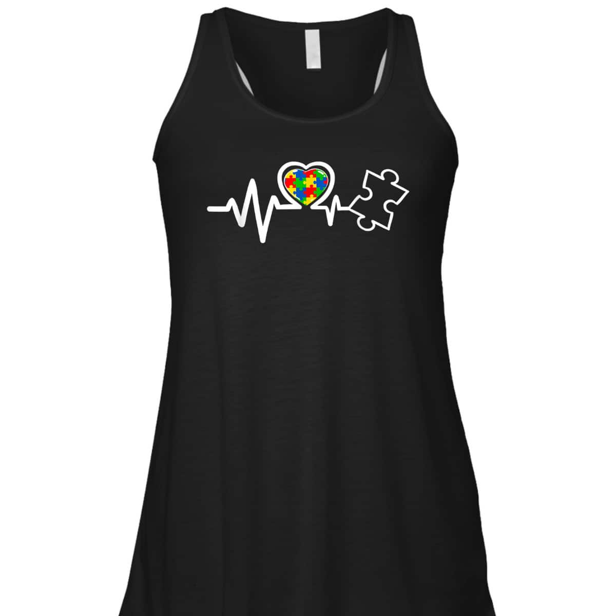 Heart Puzzle Piece Heartbeat Cool Autism Awareness T-Shirt Heart Puzzle Piece Heartbeat Cool Autism Awareness T-Shirt