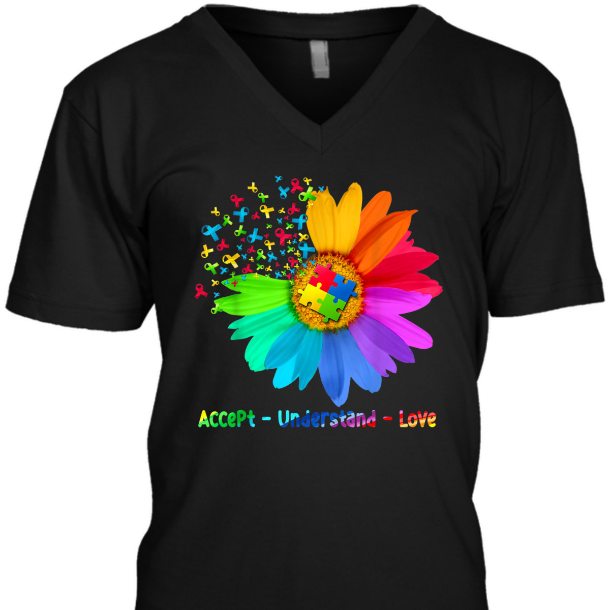 Flower Accept Understand Love Autism T-Shirt Flower Accept Understand Love Autism T-Shirt