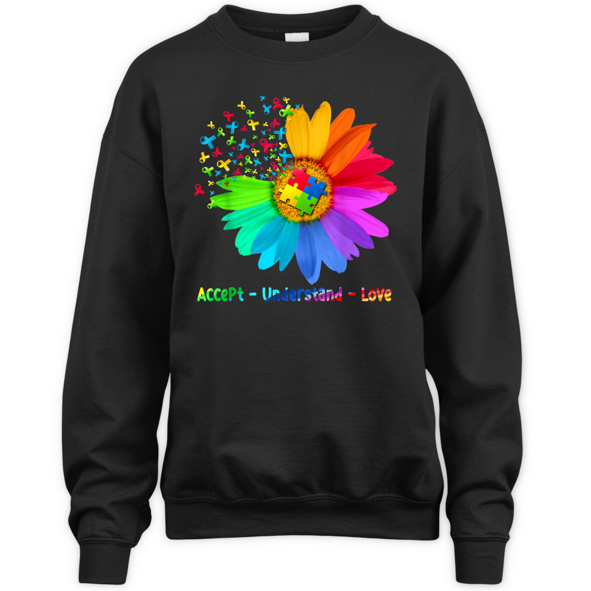 Flower Accept Understand Love Autism T-Shirt