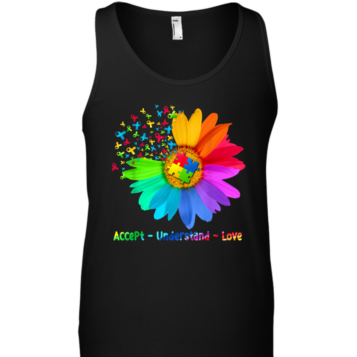 Flower Accept Understand Love Autism T-Shirt