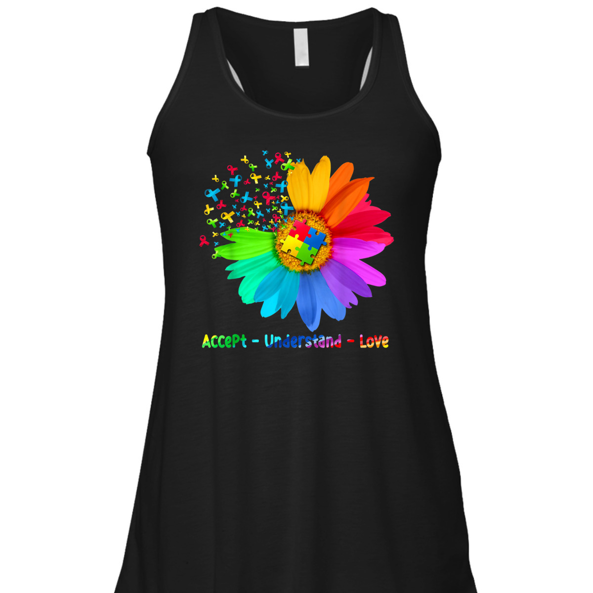Flower Accept Understand Love Autism T-Shirt