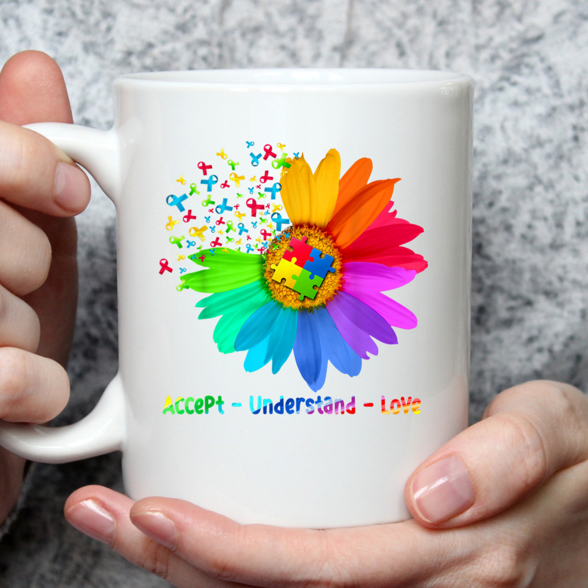 Flower Accept Understand Love Autism T-Shirt