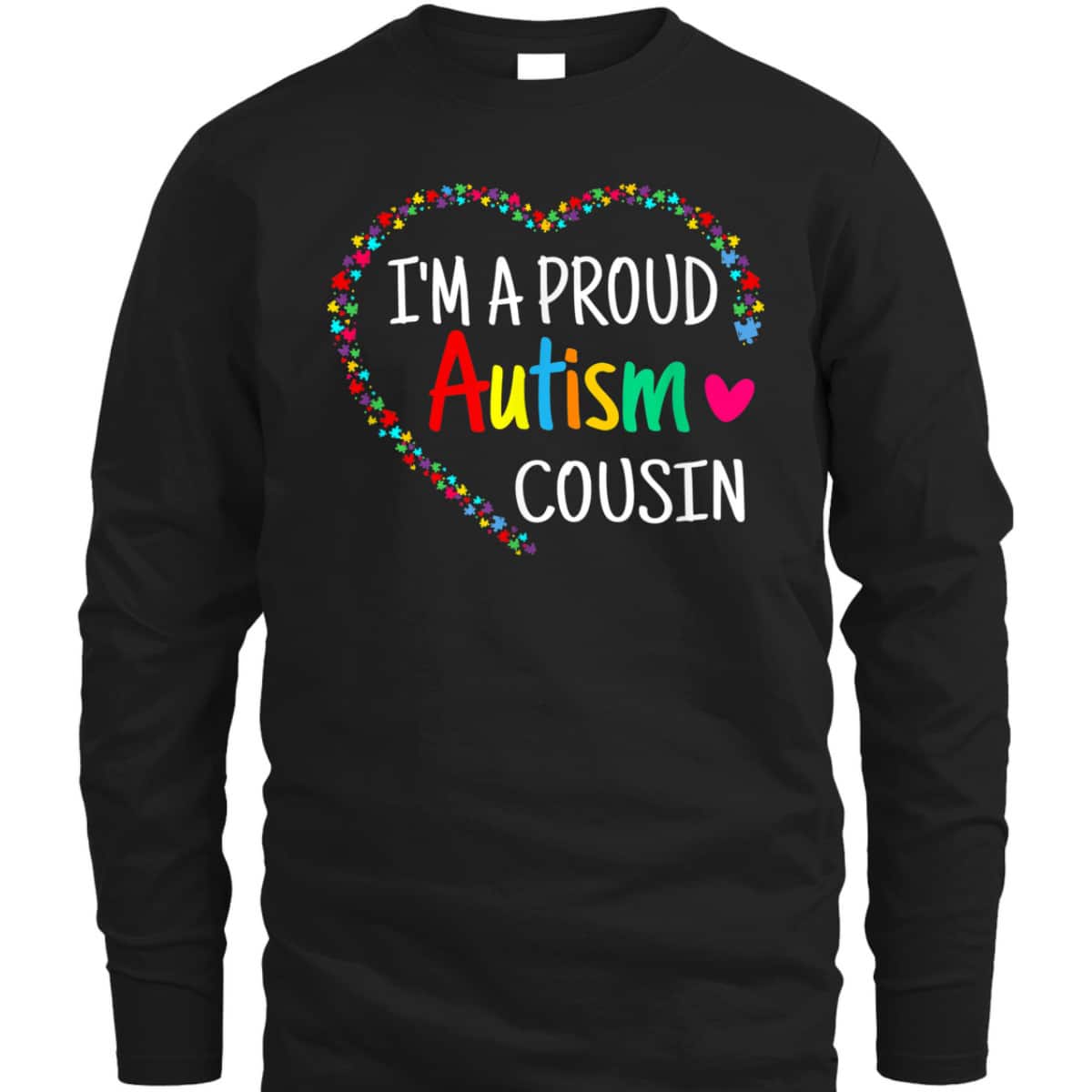 I'm A Proud Autism Cousin Men Boys Gifts Autism Awareness T-Shirt