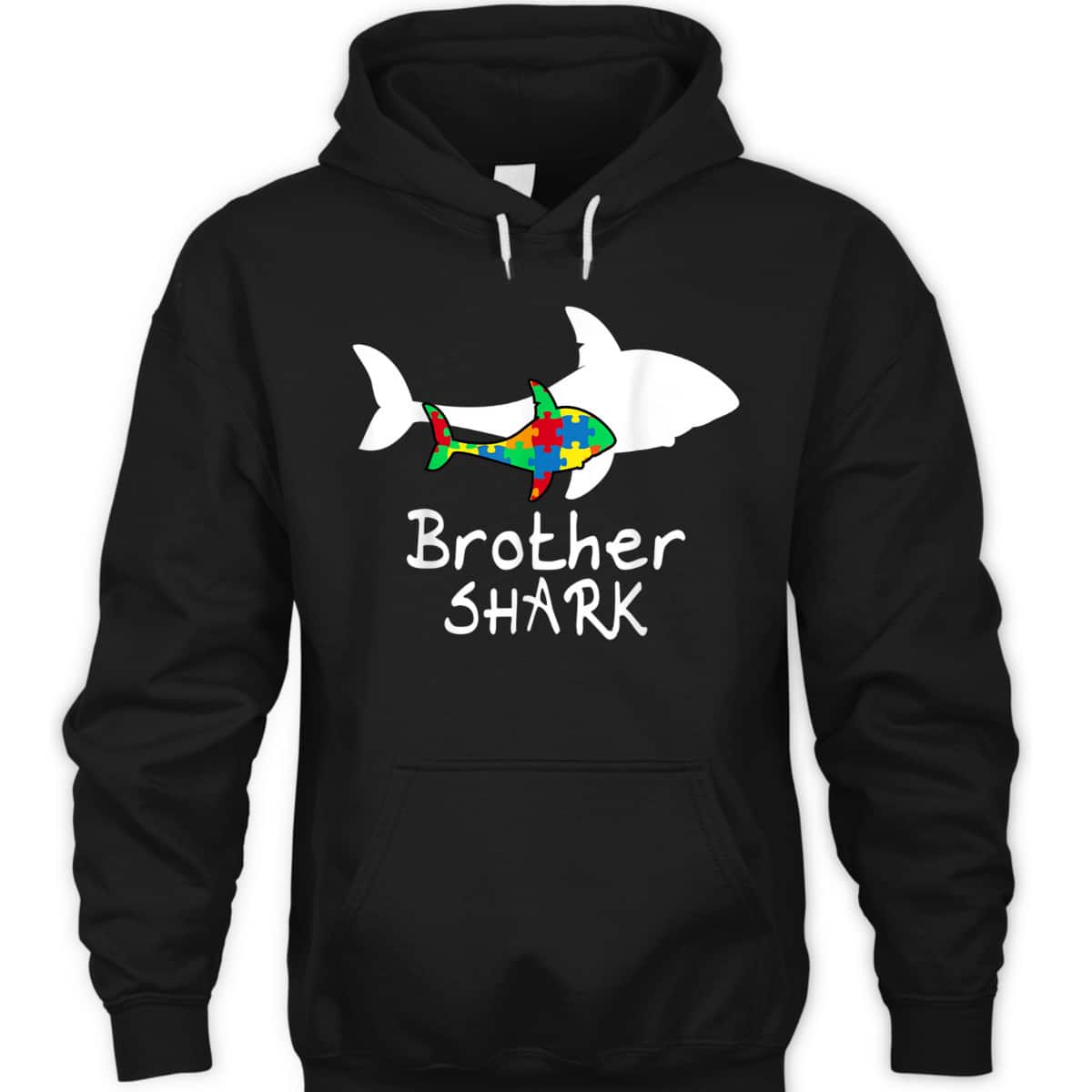 Brother Shark Puzzle Piece Cool Autism Awareness Gift T-Shirt