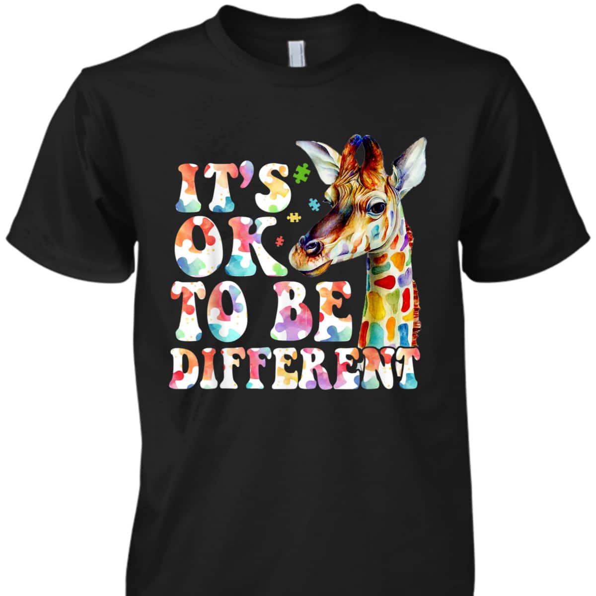 Autism Awareness Acceptance Groovy Its Ok To Be Different T-Shirt