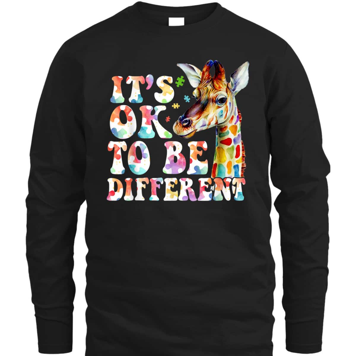 Autism Awareness Acceptance Groovy Its Ok To Be Different T-Shirt