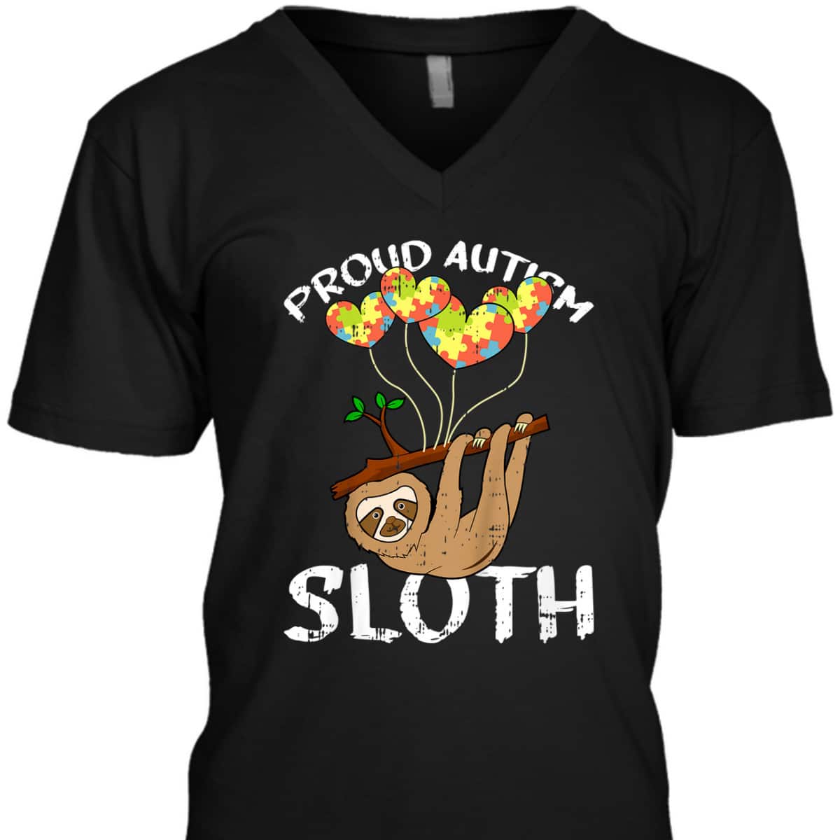 Kids Sloth Proud Autism Awareness Gifts For Kids Cute Animal T-Shirt