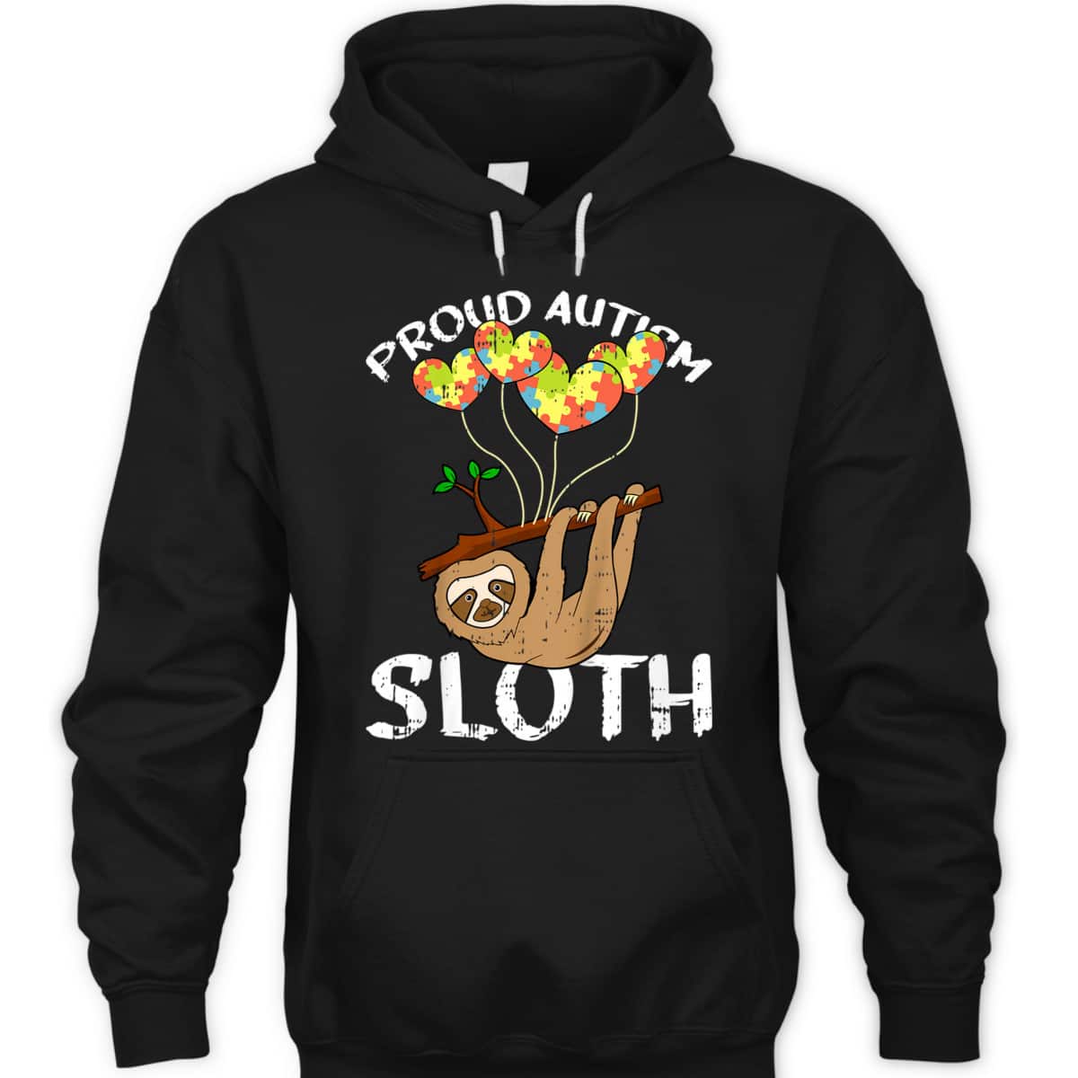 Kids Sloth Proud Autism Awareness Gifts For Kids Cute Animal T-Shirt