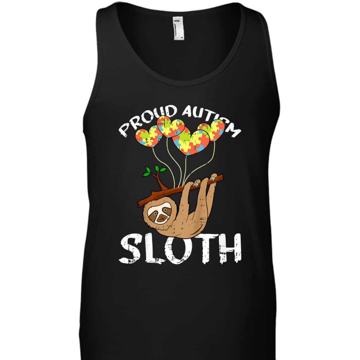 Kids Sloth Proud Autism Awareness Gifts For Kids Cute Animal T-Shirt