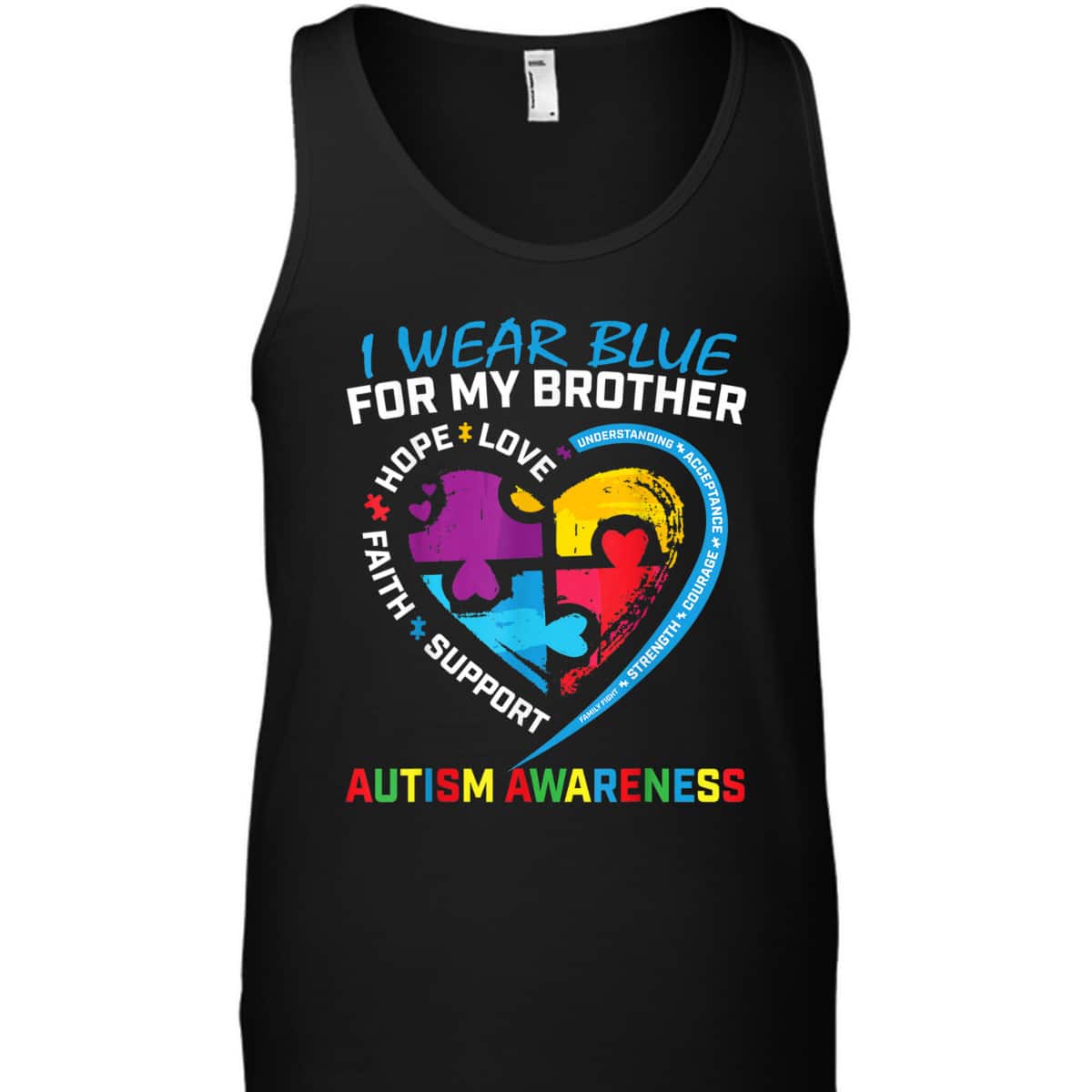 I Wear Blue For My Brother Autism Awareness Puzzle Kids Boys T-Shirt I Wear Blue For My Brother Autism Awareness Puzzle Kids Boys T-Shirt