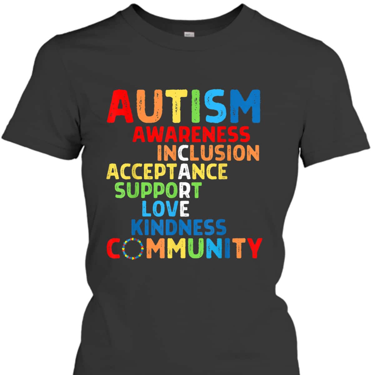 Autism Awareness Support Care Acceptance Ally T-Shirt Autism Awareness Support Care Acceptance Ally T-Shirt
