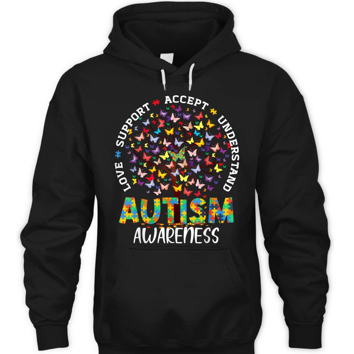Butterfly Tree Autism Love Accept Support Autism Month T-Shirt Butterfly Tree Autism Love Accept Support Autism Month T-Shirt