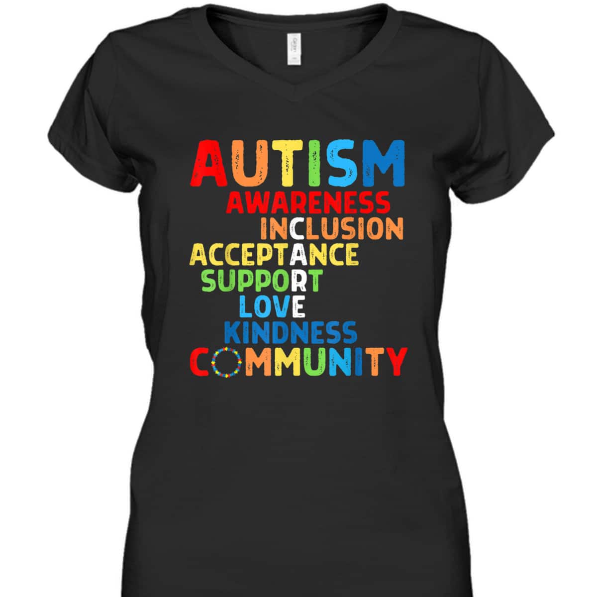 Autism Awareness Support Care Acceptance Ally T-Shirt