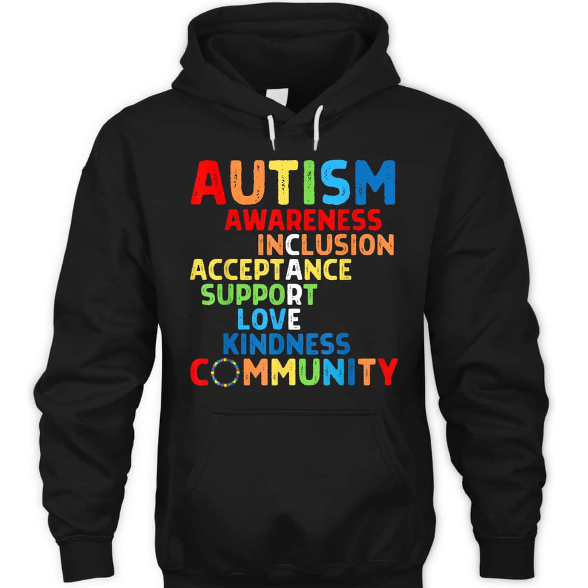 Autism Awareness Support Care Acceptance Ally T-Shirt