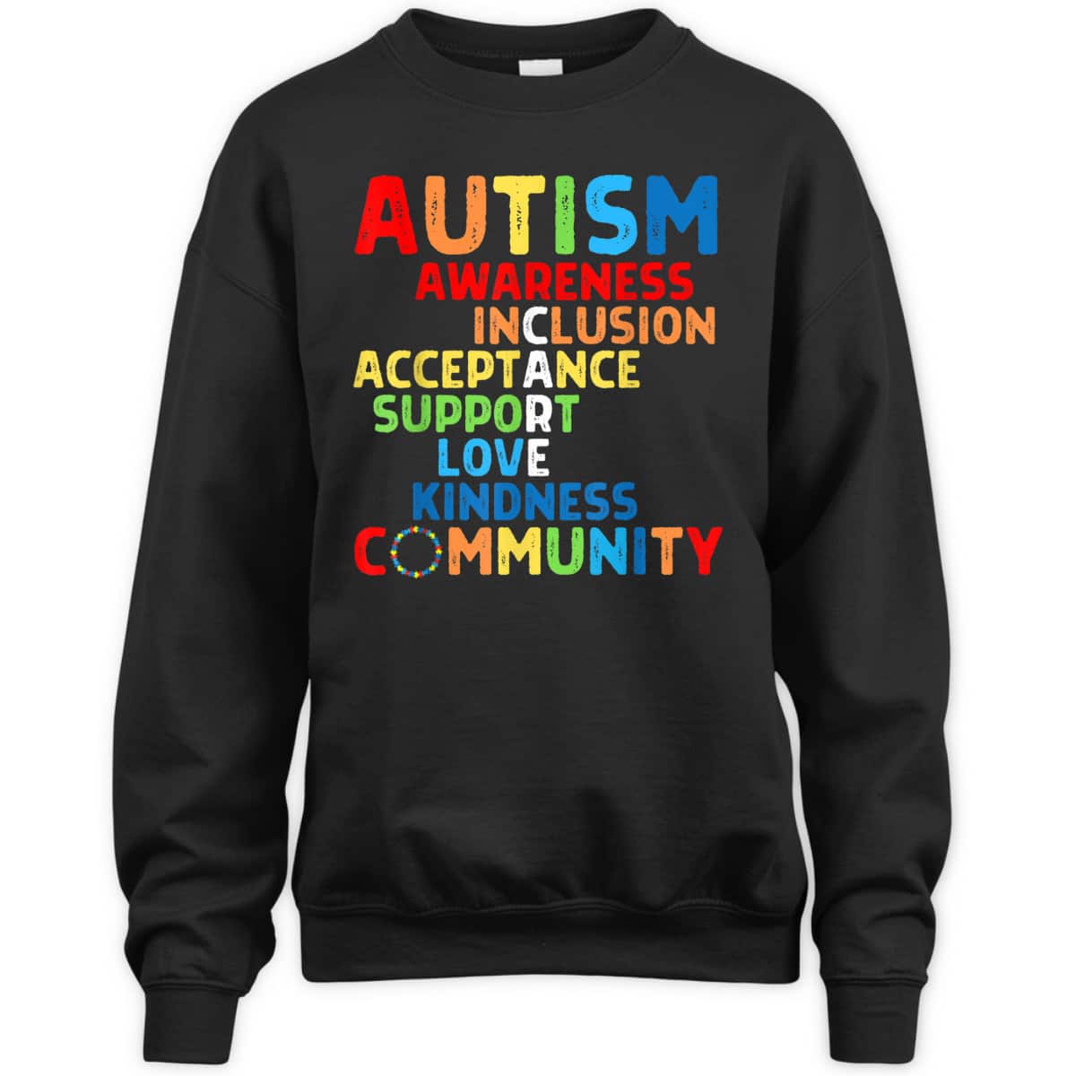 Autism Awareness Support Care Acceptance Ally T-Shirt