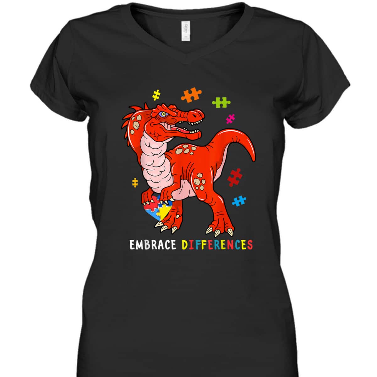 Dinosaur Puzzle Piece Autism Awareness T-Rex Boys T-Shirt Dinosaur Puzzle Piece Autism Awareness T-Rex Boys T-Shirt