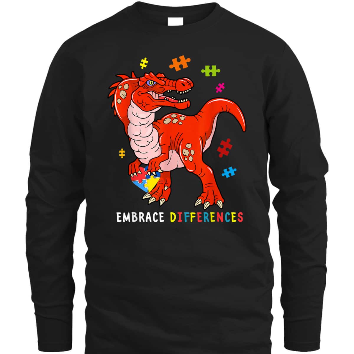 Dinosaur Puzzle Piece Autism Awareness T-Rex Boys T-Shirt Dinosaur Puzzle Piece Autism Awareness T-Rex Boys T-Shirt