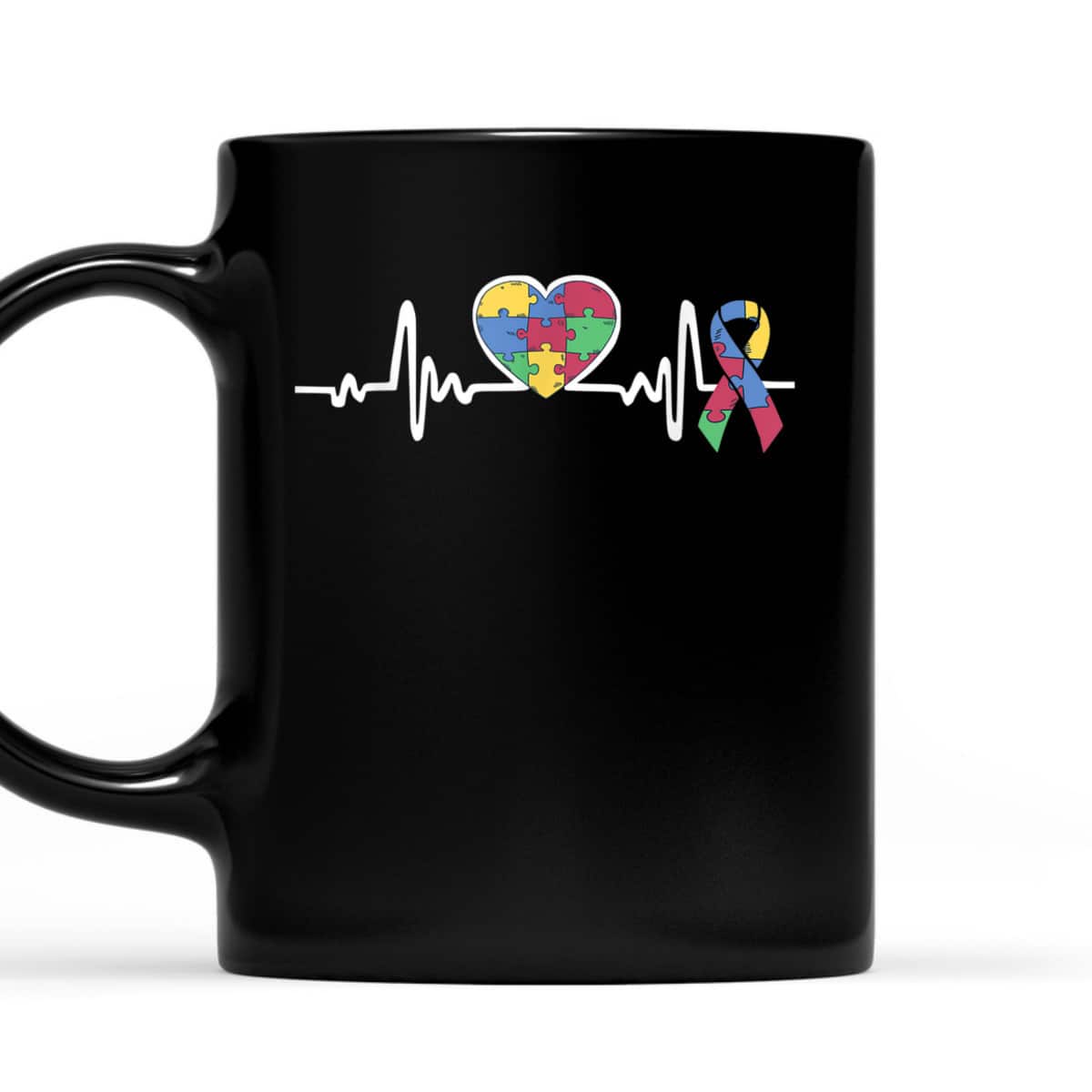 Autism Awareness Month Heartbeat Puzzle Heart T-Shirt
