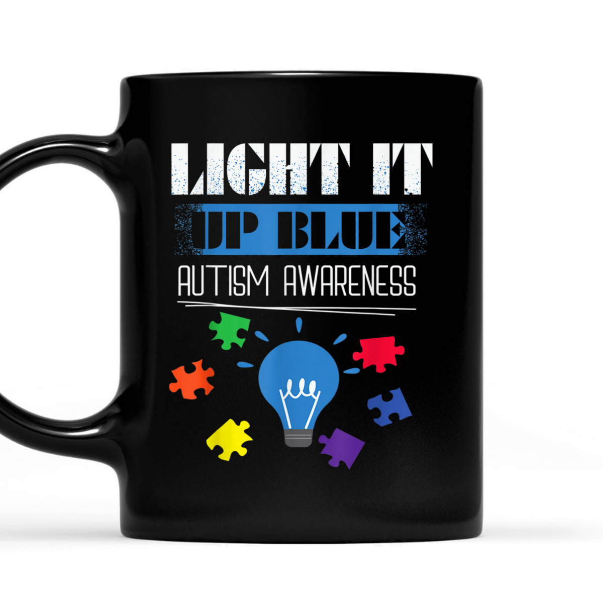 Autism Awareness Light It Up Blue Puzzle T-Shirt