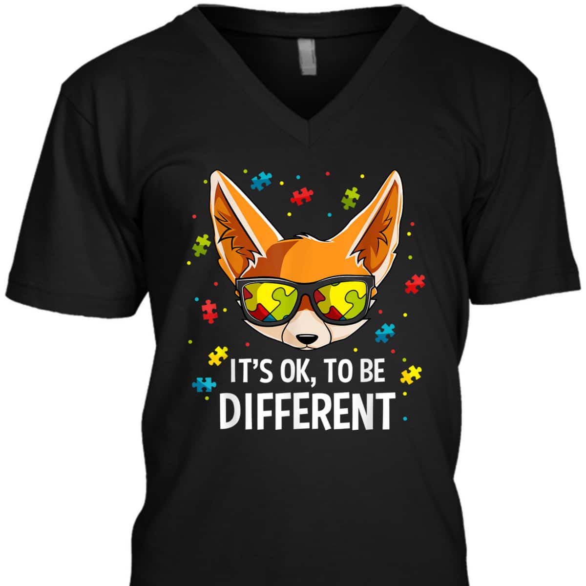 Autism Awareness Puzzle Piece Fox Boys Kids Gift T-Shirt Autism Awareness Puzzle Piece Fox Boys Kids Gift T-Shirt